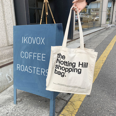 オーダーメイド ロゴ プリント 再利用可能なキャンバス 買い物 内部ポケット付き 綿 トートバッグ