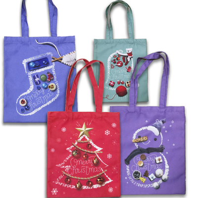 ポリエステル 綿 キャンバス ショッピング バッグ クリスマス プレゼント オーダーメイド ロゴ サイズ OEM/ODM